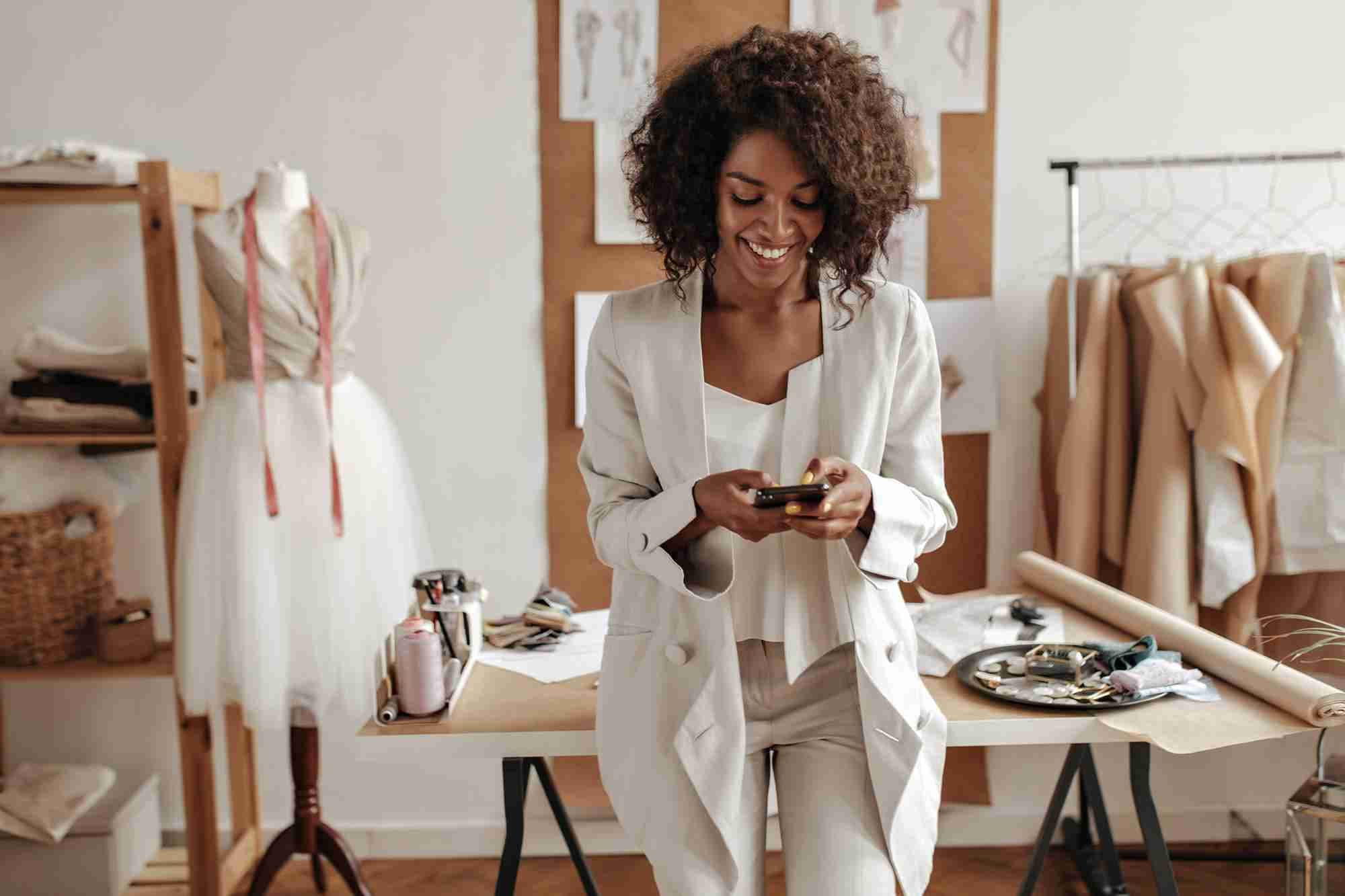 Small business owner managing operations