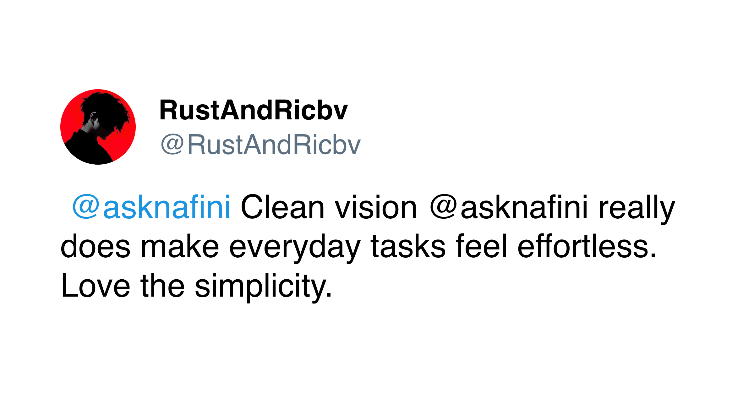 User tweet about Nafini 5